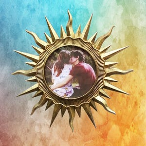 Marco de fotos de resina - Dorado con pátina - Regalo perfecto - Regalo para seres queridos - Marco de fotos hecho a mano - Marco de diseño personalizado