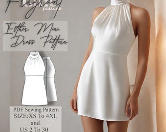 Mini Dress Pattern,Milkmaid Dress,Babydoll Dress,Linen Mini Dress,Cottagecore Dress,Fairy Dress,Graduation Dress,PDF Digital Sewing Pattern