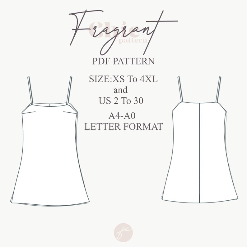 May include: A digital PDF pattern for a sleeveless dress with a simple, straight silhouette. The pattern is available in sizes XS to 4XL and US sizes 2 to 30. The pattern is designed to be printed on A4 or A0 paper.