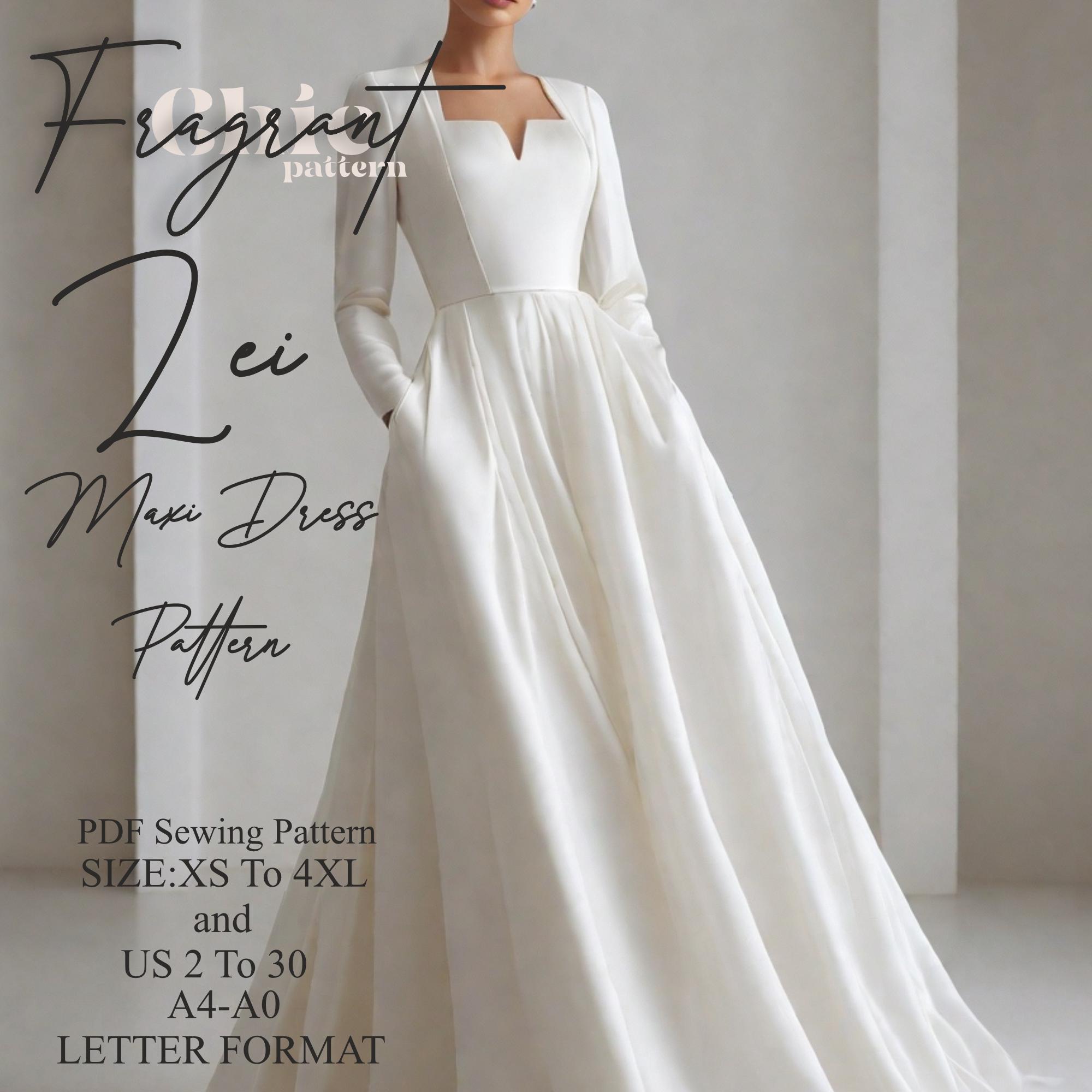 Winter Wedding Dress Pattern