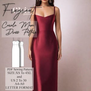 Prom Dress Sewing Pattern , Maxi Dress Sewing Pattern , Strap Dress Sewing Pattern , Women Dress Sewing Pattern , PDF Digital Sewing Pattern