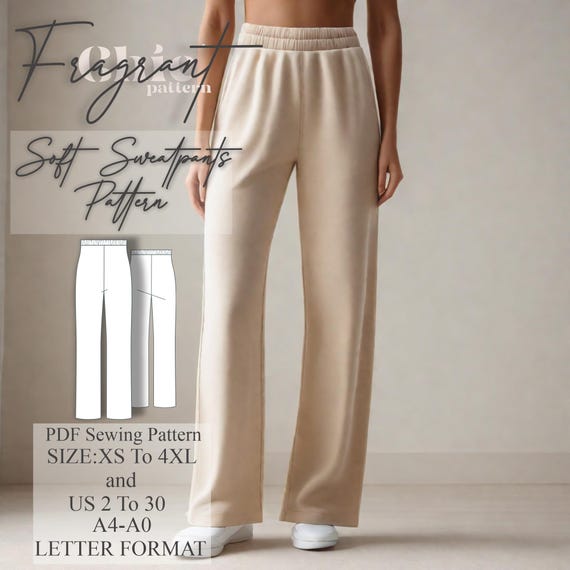 Sweatpants Sewing Pattern,easy Beginner Pattern,women's Sweatpants Pattern,yoga  Pants,loungewear Pants,homewear,pdf Digital Sewing Pattern - Etsy Canada
