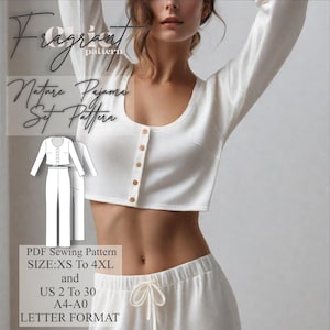 Pajama Sewing Pattern | Women Sewing Pattern | Pajama Set Pattern | Loungewear Sewing Pattern | Pyjama Pattern | PDF Digital Sewing Pattern
