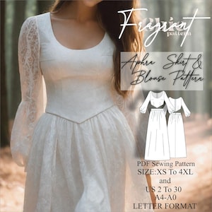 Renaissance Medieval Dress Set Sewing Pattern | Cosplay Dress Pattern | Fantasy Dress Pattern | Regency Dress | PDF Digital Sewing Pattern