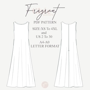 Boat Neck Dress Pattern ,shift Maxi Dress Sewing Pattern ,women Dress