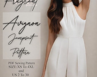Jumpsuit Pattern | Sewing Patterns | Sewing Patterns for Women | Jumpsuit Sewing Pattern | Dress Pattern | PDF Digital Sewing Pattern