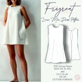 Linen Mini Dress Sewing Pattern,Summer White Dress,Sundress,Bohemian Dress,Loose-Fitting Dress,Homecoming Dress,PDF Digital Sewing Pattern