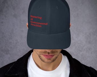Democrat Themed Trucker Cap | Political Statement | Vote Blue | Anti-Maga