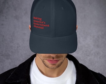 Democrat Themed Trucker Cap | Political Statement | Vote Blue | Anti-Maga