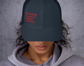 Democrat Themed Trucker Cap | Political Statement | Vote Blue | Anti-Maga