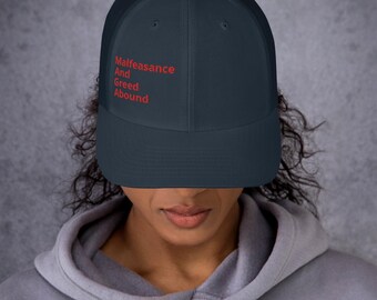 Democrat Themed Trucker Cap | Political Statement | Vote Blue | Anti-Maga