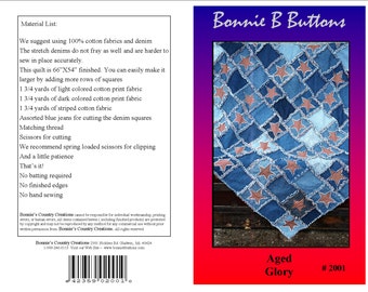 Ragged Edge Denim Quilt Pattern – Aged Glory Design (PDF Pattern)