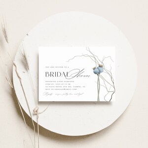 Simple Botanicals, Bridal Shower, Wedding Shower, Invite, Invitation, Printable, Editable, Template, Couple&#39;s Shower, Botanical, Nature