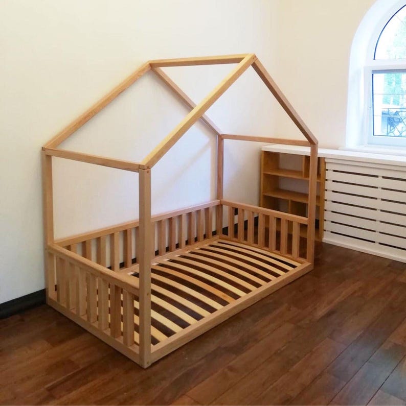 Montessori House Floor Kid Bed Etsy Australia