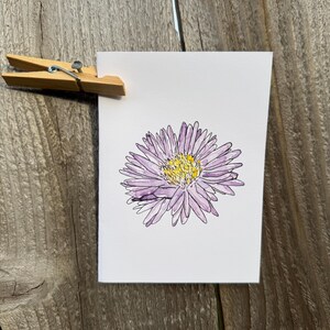 Cartão de flor de equinácea aquarela