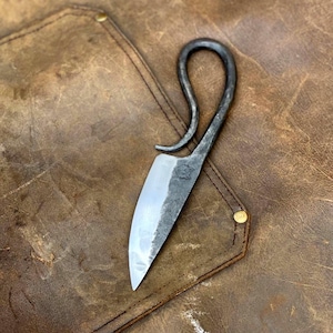Hand Forged High Carbon Steel Blacksmith Utility Knife