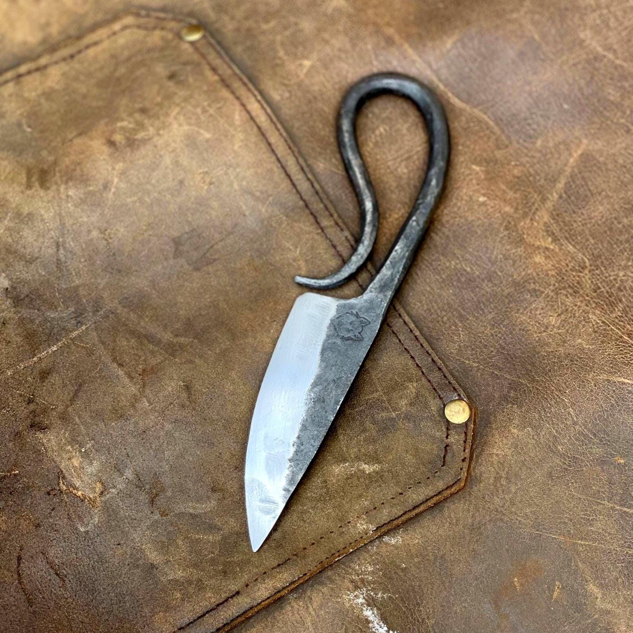 Hand Forged High Carbon Steel Blacksmith Utility Knife - Etsy