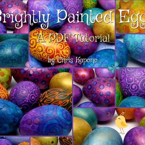Beautiful Painted Eggs A PDF Tutorial Egg Art DIY Etsy