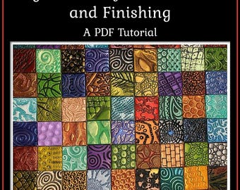 Tiny Textured Tiles, Surface Treatments and Finishing, A Polymer Clay PDF Tutorial, Inchie Tiles