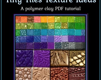 Tiny Textured Tiles, Surface Texture Ideas, A Polymer Clay PDF Tutorial, Inchie Tiles