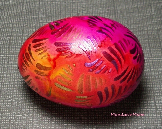 Hand Painted Egg Ornament Real Egg Shell Sunset Colors Etsy