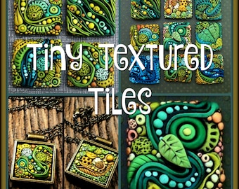 Tiny Textured Tiles,  A Polymer Clay PDF Tutorial, Inchie Tiles