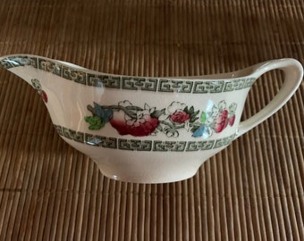 Johnson Brothers/Bros. Indian Tree (Cream w/ Green Greek Key) Gravy Boat (no Underplate)