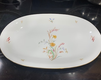 Vintage mediados del siglo MCM hueso China por servicio Platter Eschenbach Baviera (F242)