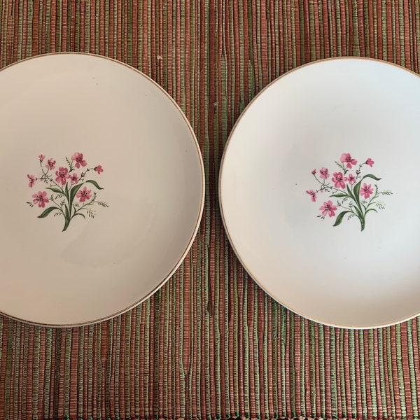 Mid Century MCM Edwin Knowles Spring Song Salad Plates - Low shipping!