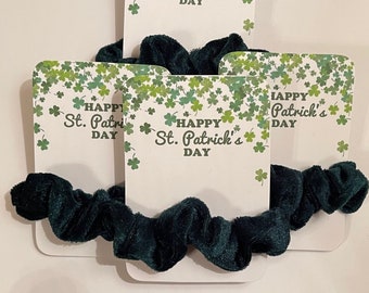 St Patricks Day Hair Scrunchie Hair Tie, Co Workers Gift, Friend Gift