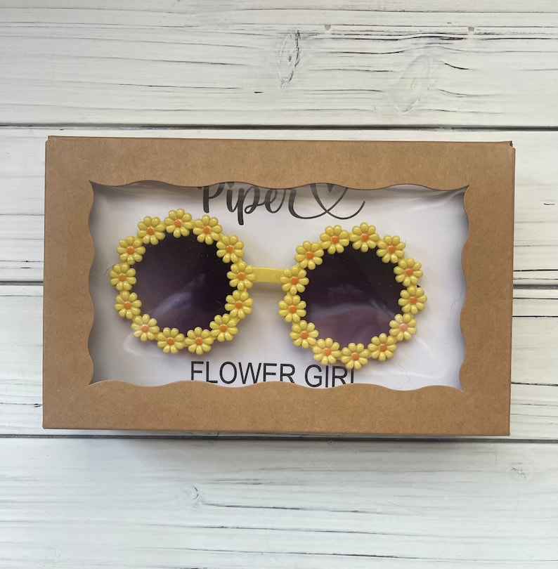 Flower Girl Gift Sunglasses Daisy Sunglasses Toddler Gift image 1