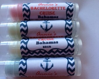 Bachelorette Cruise Lip Balms, Bachelorette Weekend, Bachelorette Lip Balms, Bachelorette Party,  Personalized Lip Balms