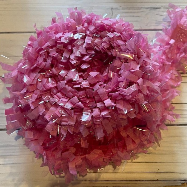 Tissue Paper Garland, Festooning, Tissue Festooning Garland, Paper Fringe, Pink  Festooning Tissue, 25 Feet