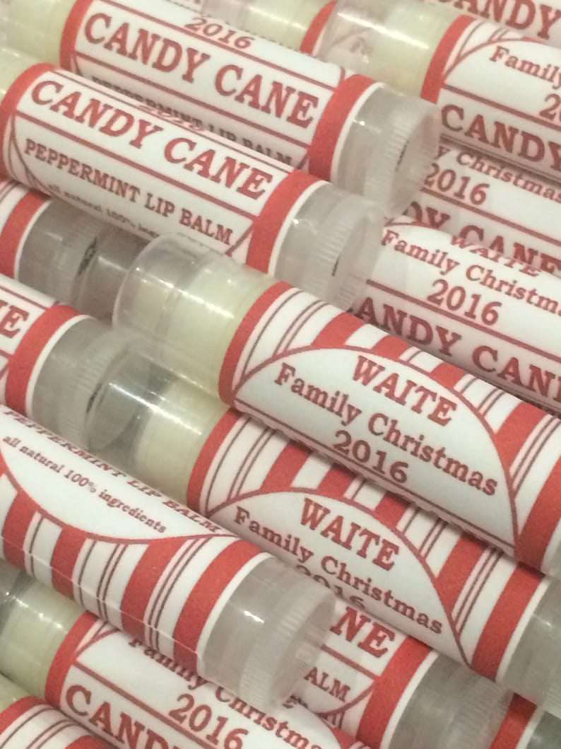 Peppermint Lip Balms, Christmas Stocking Stuffer, Giveaway Gift, Winter Lip Balms, Personalized Lip Balms Coworker Gift, Christmas Gift image 5