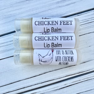 Chicken Feet Lip Balm, Funny Gag gift for Chicken Lover, Stocking Stuffer, 100% all natural ingredients, Gift for Her, Farm Girl Chapstick