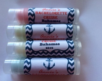 Bachelorette Cruise Lip Balms, Bachelorette Weekend, Bachelorette Lip Balms, Bachelorette Party,  Personalized Lip Balms