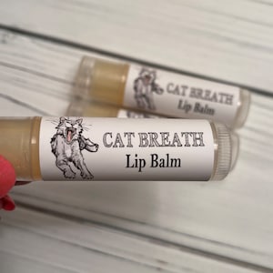 Cat Lover, Cat Breath Lip Balm, Funny Gag gift for Crazy Cat Lady, Stocking Stuffer, Natural Ingredients, Gift for Her Chapstick