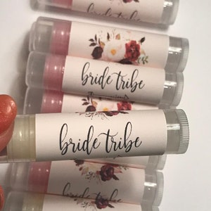 Bride Tribe Lip Balm, Bachelorette Party Favors, Bridesmaid Gift Chapstick Bridesmaid Proposal Box Gift image 1