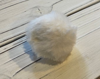 Faux Rabbit Fur Pom Poms 2" Fluffy Balls White Pom Pom