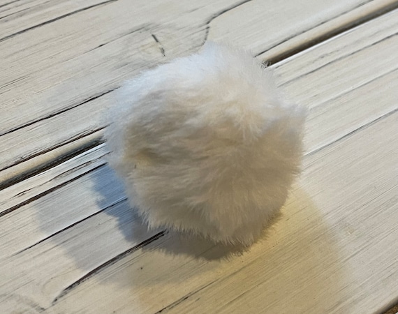 Faux Rabbit Fur Pom Poms 2" Fluffy Balls White Pom Pom