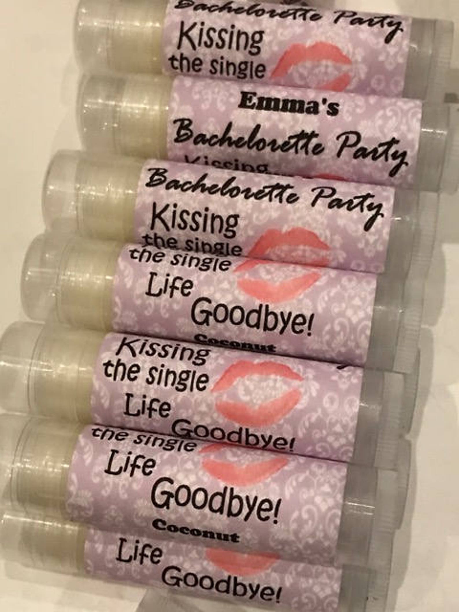 Bachelorette Lip Balm Bachelorette Party Favors Kissing the Etsy