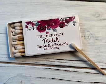 Wedding Matches, Bridal Shower Matches, Anniversary Matches, Wedding Favors,  The Perfect Match, Love Struck, Personalized Matches Labels