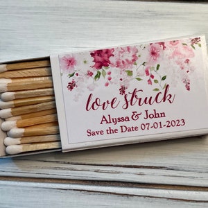Wedding Matches, Bridal Shower Matches, Anniversary Matches, Wedding Favors,  The Perfect Match, Love Struck, Personalized Matches Labels