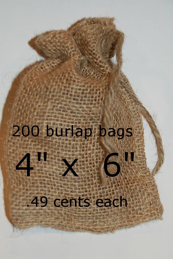 Burlap Bags Wedding Burlap Favor Bags Rustic Wedding 200 Etsy