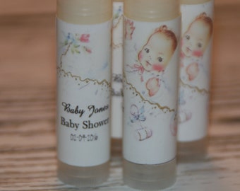Baby Shower Party Favors, Lip Balm Baby Shower Favors,  Personalized Lip Balm Party Favors Girl or Boy Baby Shower Favors