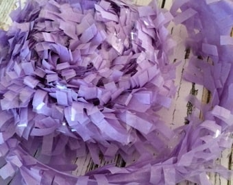 Tissue Paper Garland, Festooning, Tissue Festooning Garland, Paper Fringe, Lavender  Festooning Tissue, 25 Feet