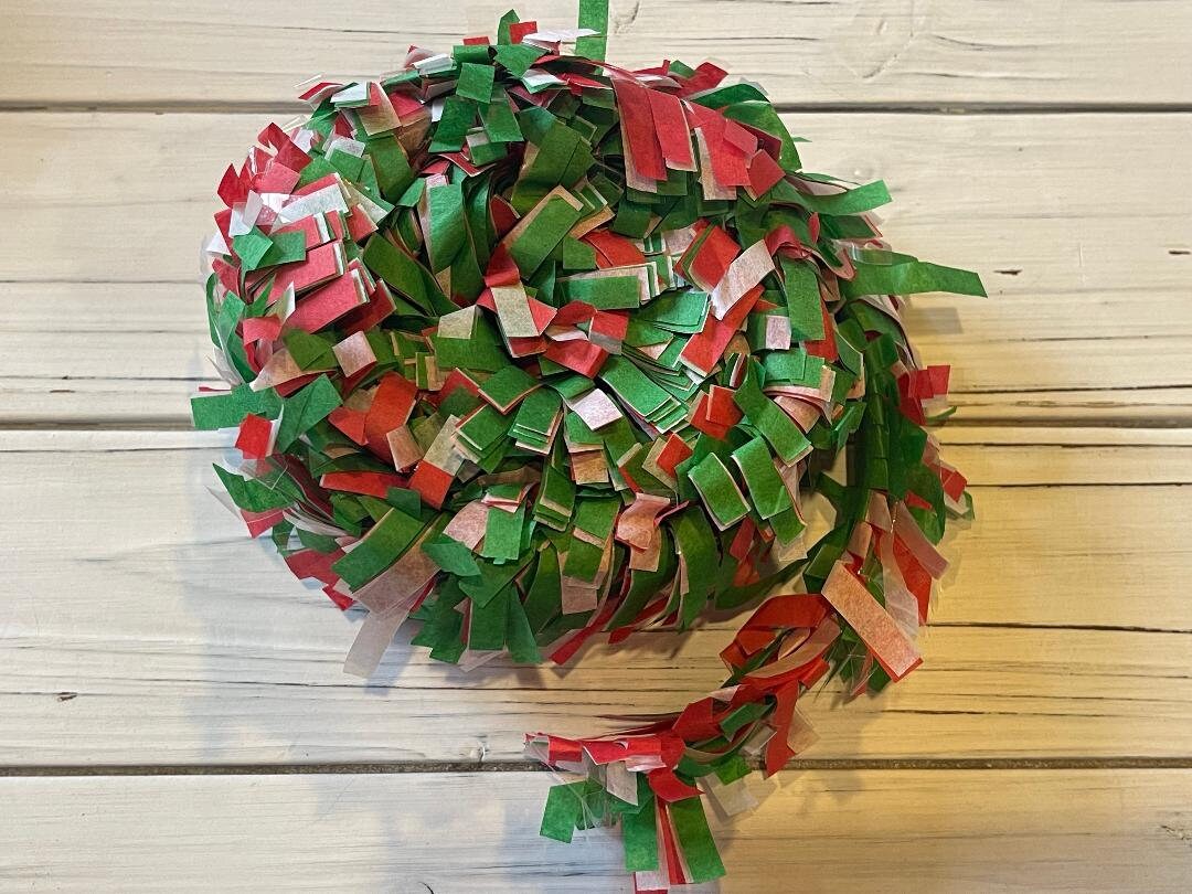 Tissue Paper Garland, Festooning, Tissue Festooning Garland, Paper