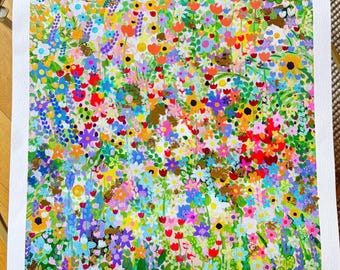 Lámina floral enmarcada GRANDE 52 x 52 cm