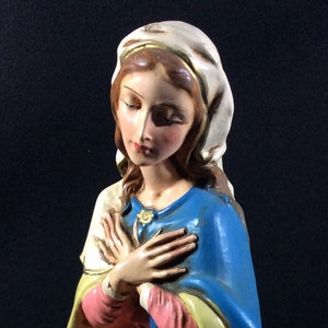 Mary Madonna, Made In Italy, Crèche, Nativity, Christmas, Jesus, Birth, Mid Century, Paper Mache, Fontanini, 12 Inch Scale, Large