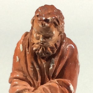 1950's Jospeh Or Shepherd Chippy Chalkware Nativity Piece, Small, Straight From The Five And Dime, Christmas, Creche, Baby Jesus, Birth